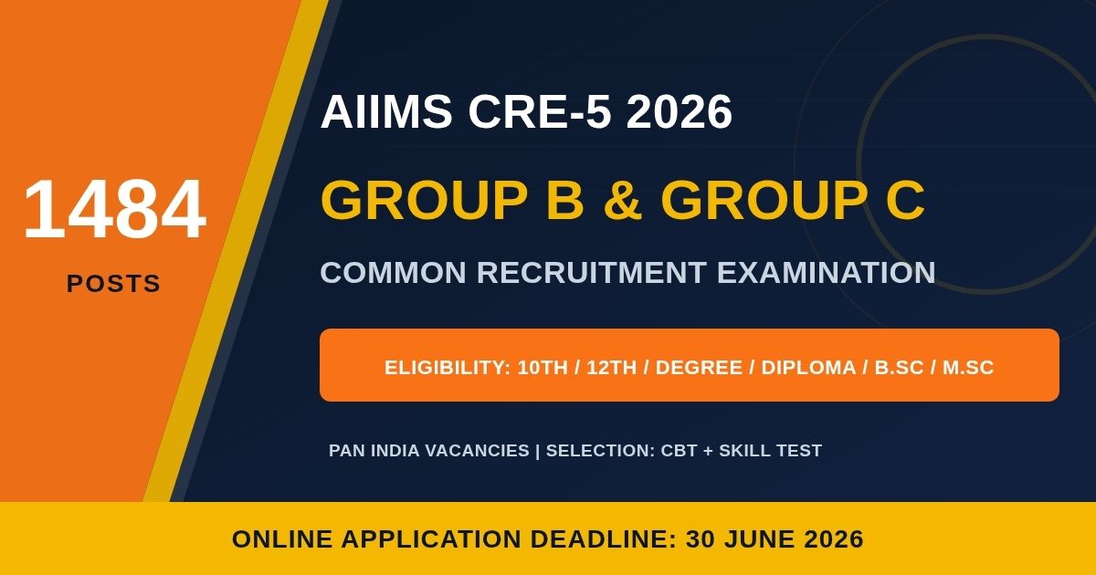 AIIMS CRE-5 Recruitment 2026