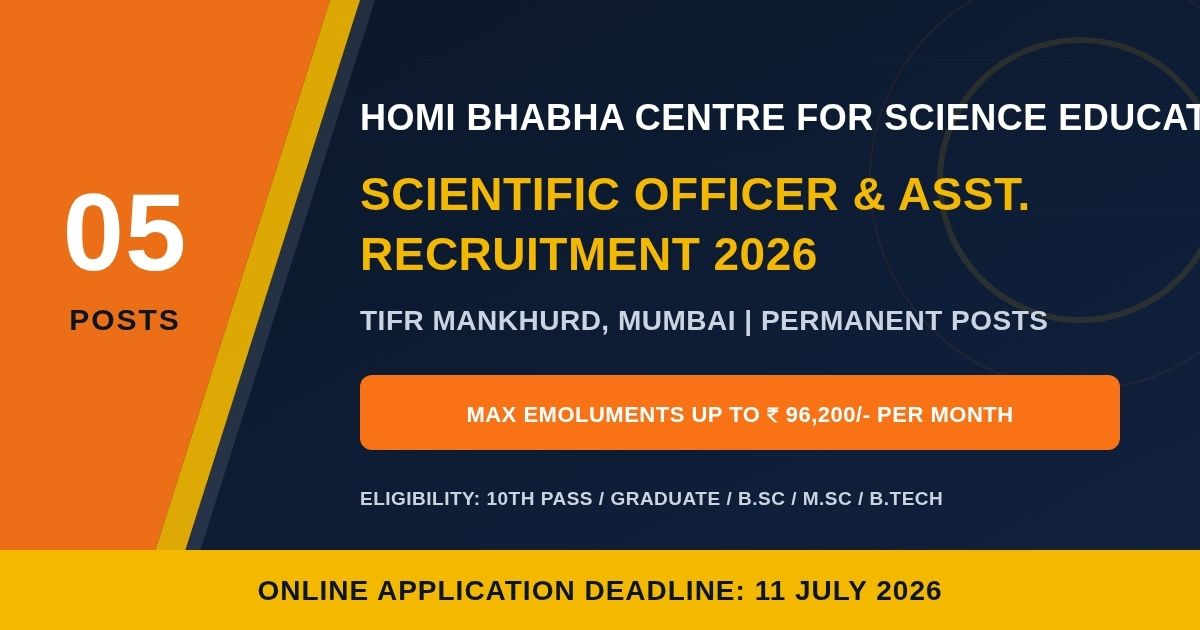 HBCSE Recruitment 2026
