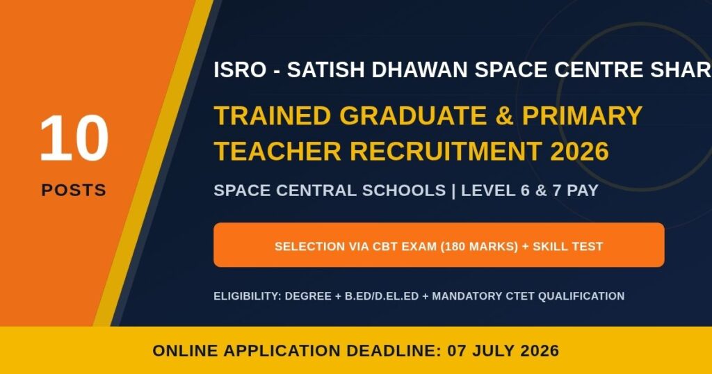 ISRO SDSC SHAR Recruitment 2026