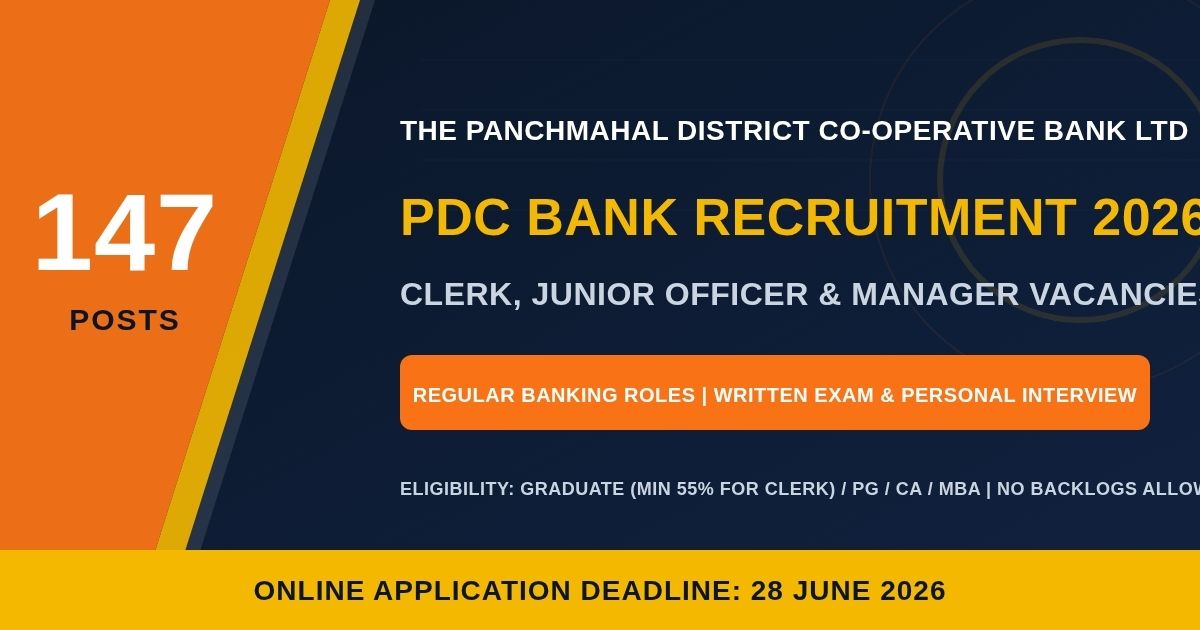 PDC Bank Recruitment 2026