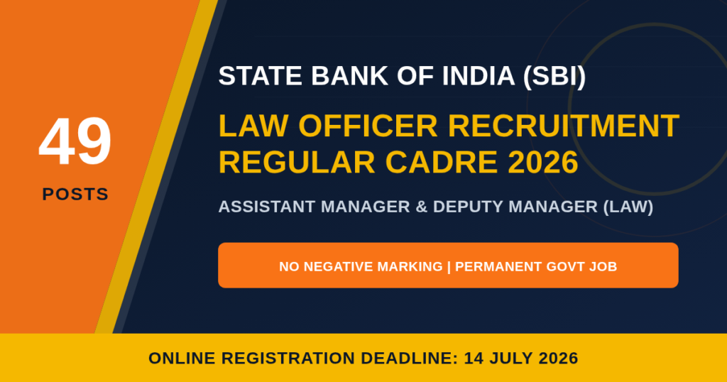 SBI Law Officer Recruitment 2026