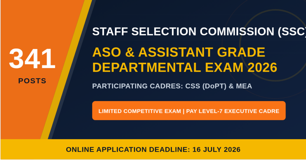 SSC ASO Recruitment 2026: