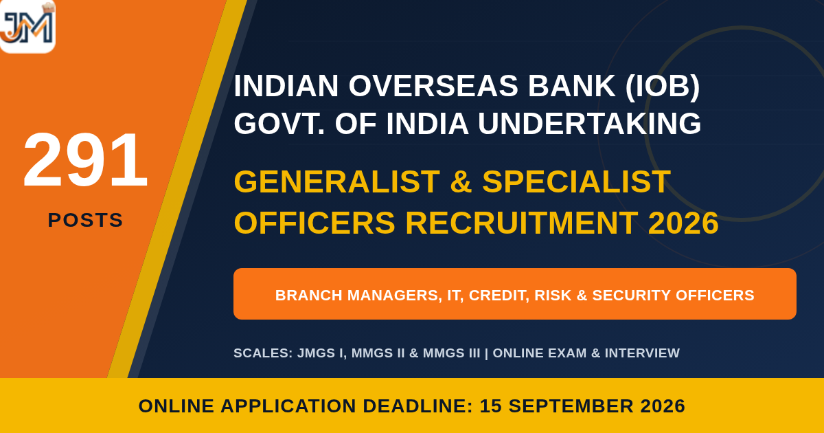 IOB SO Recruitment 2026